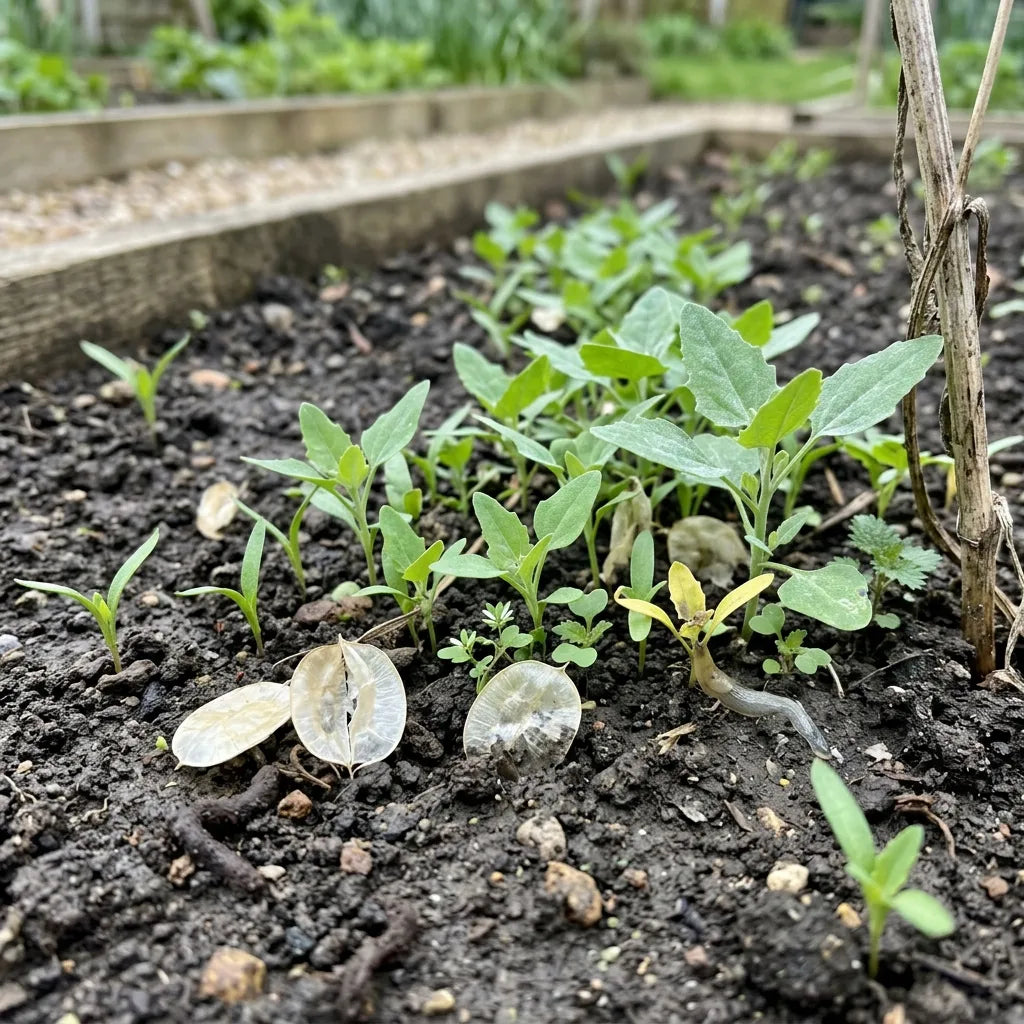 Ressemis spontané de l'arroche verte au printemps — SemiSauvage