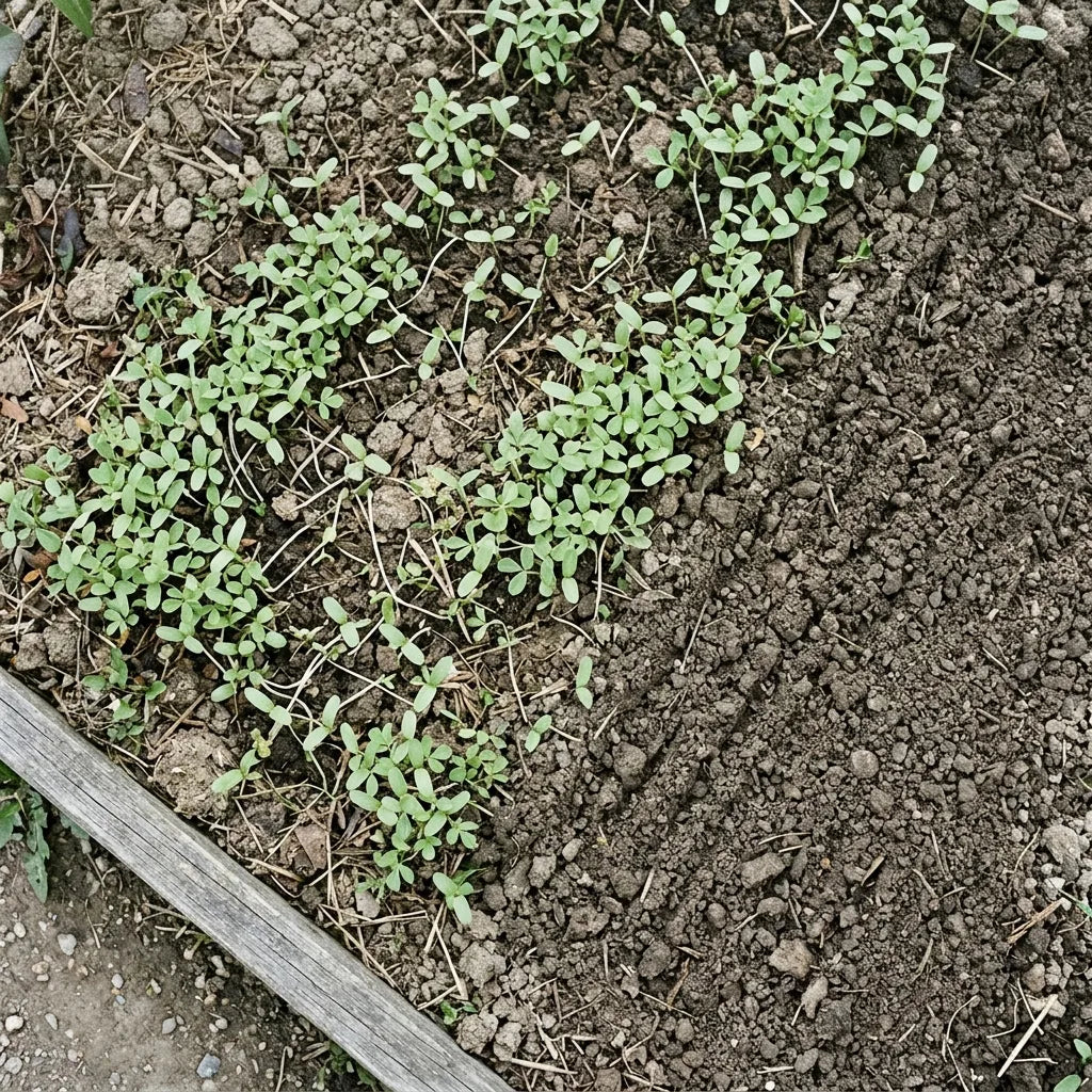 原地撒播的胡芦巴,幼苗已出土 — SemiSauvage