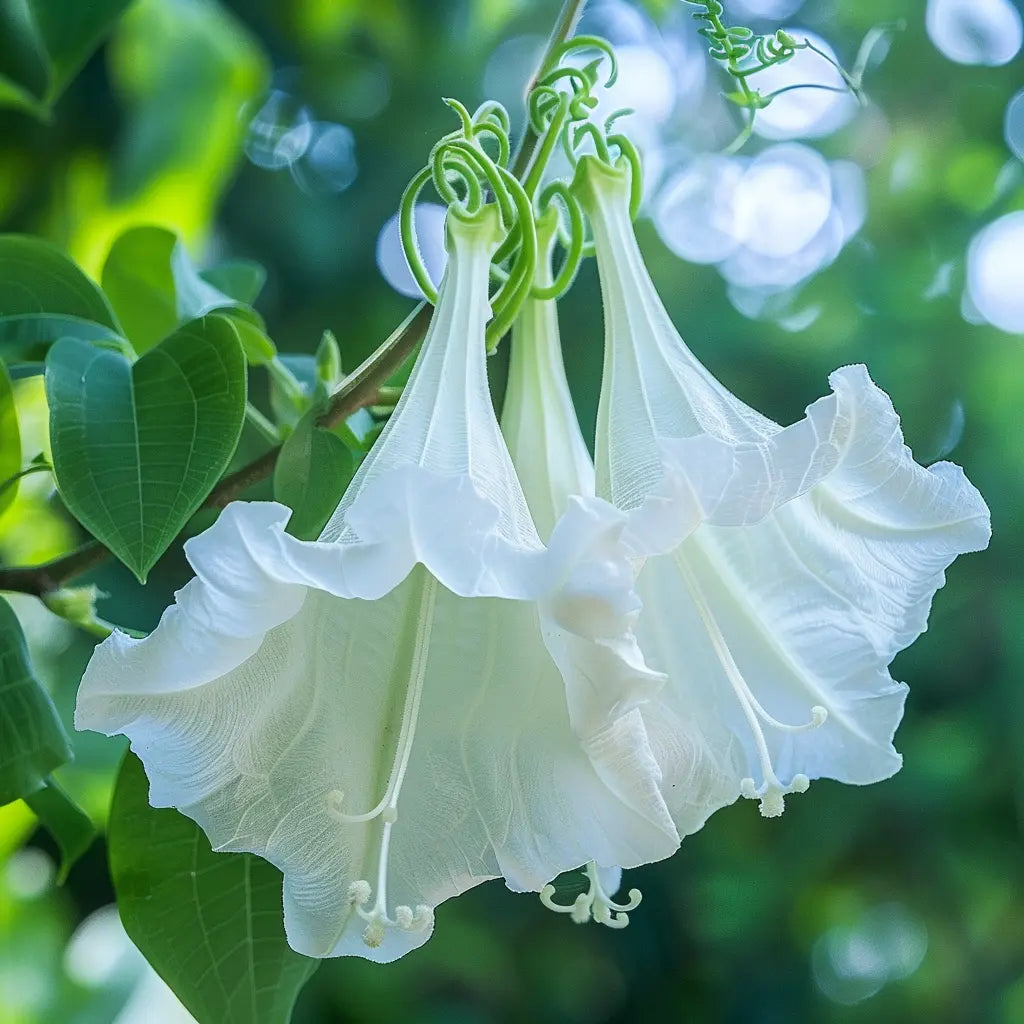 15 Graines de Trompette des Anges blanche (Brugmansia suaveolens)