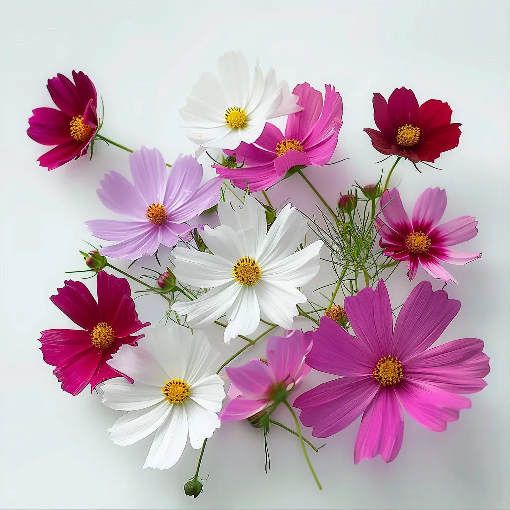 100 Graines de Cosmos Blanc Rose et Rouge