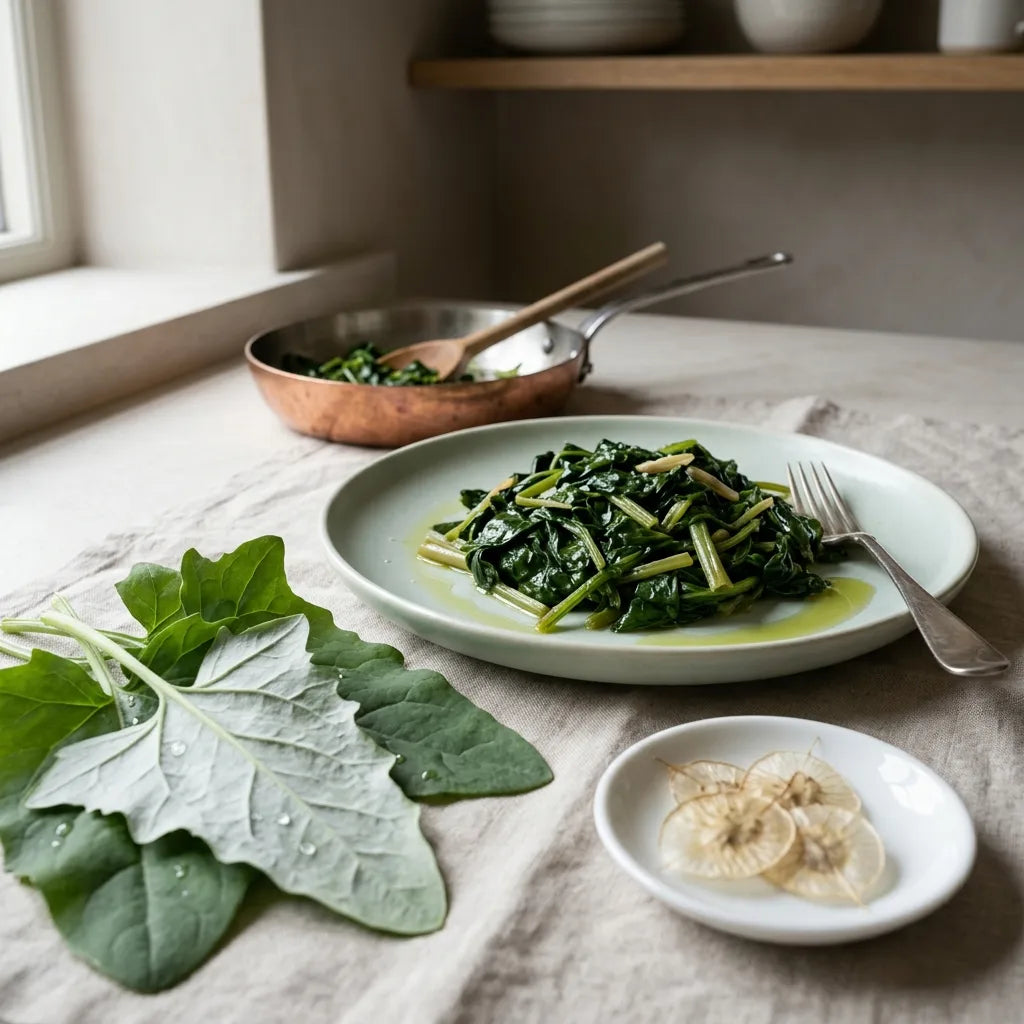 Feuilles d'arroche cuisinées comme des épinards d'été — SemiSauvage