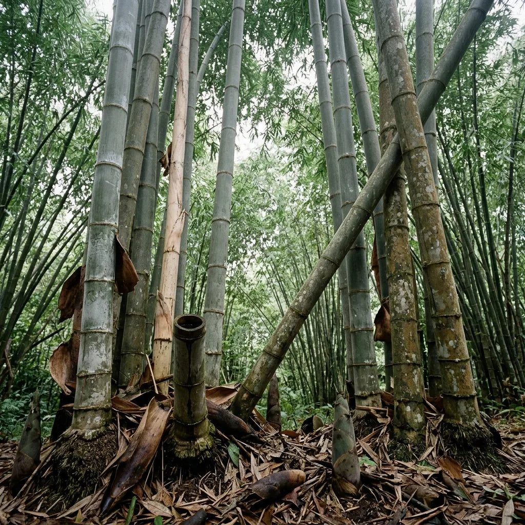 Bambouseraie adulte de Dendrocalamus giganteus en climat tropical — SemiSauvage