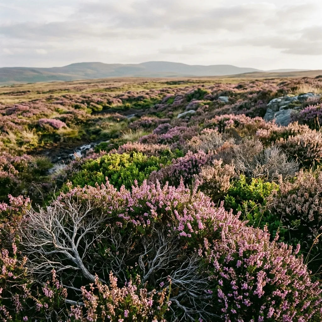 Bruyère commune (Calluna vulgaris) en fleurs sur une lande — SemiSauvage