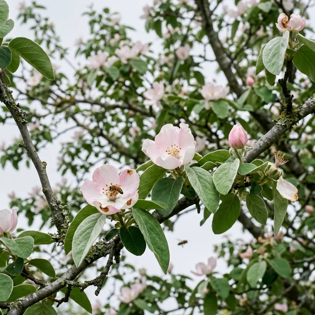 Floraison rosée du cognassier au mois de mai — SemiSauvage