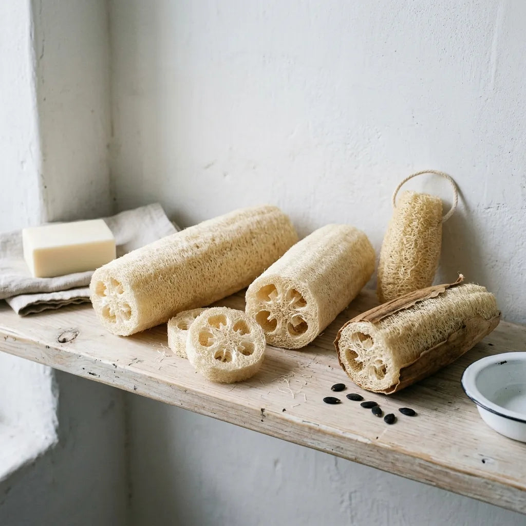 Éponges végétales de luffa (Luffa aegyptiaca) prêtes à l'emploi — SemiSauvage