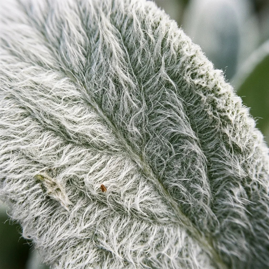 Macro du duvet de l'oreille de lapin : longs poils blancs soyeux emmêlés en toison — SemiSauvage