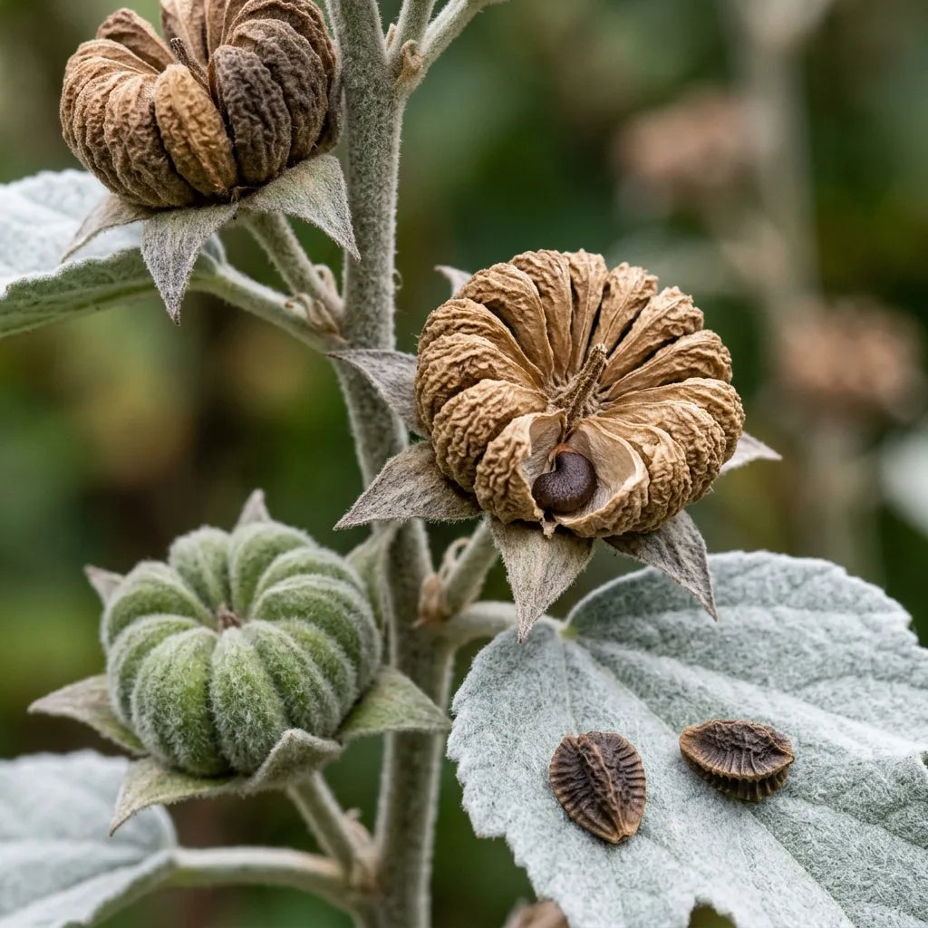 Fruits en rouelle de la guimauve officinale et graines réniformes — SemiSauvage