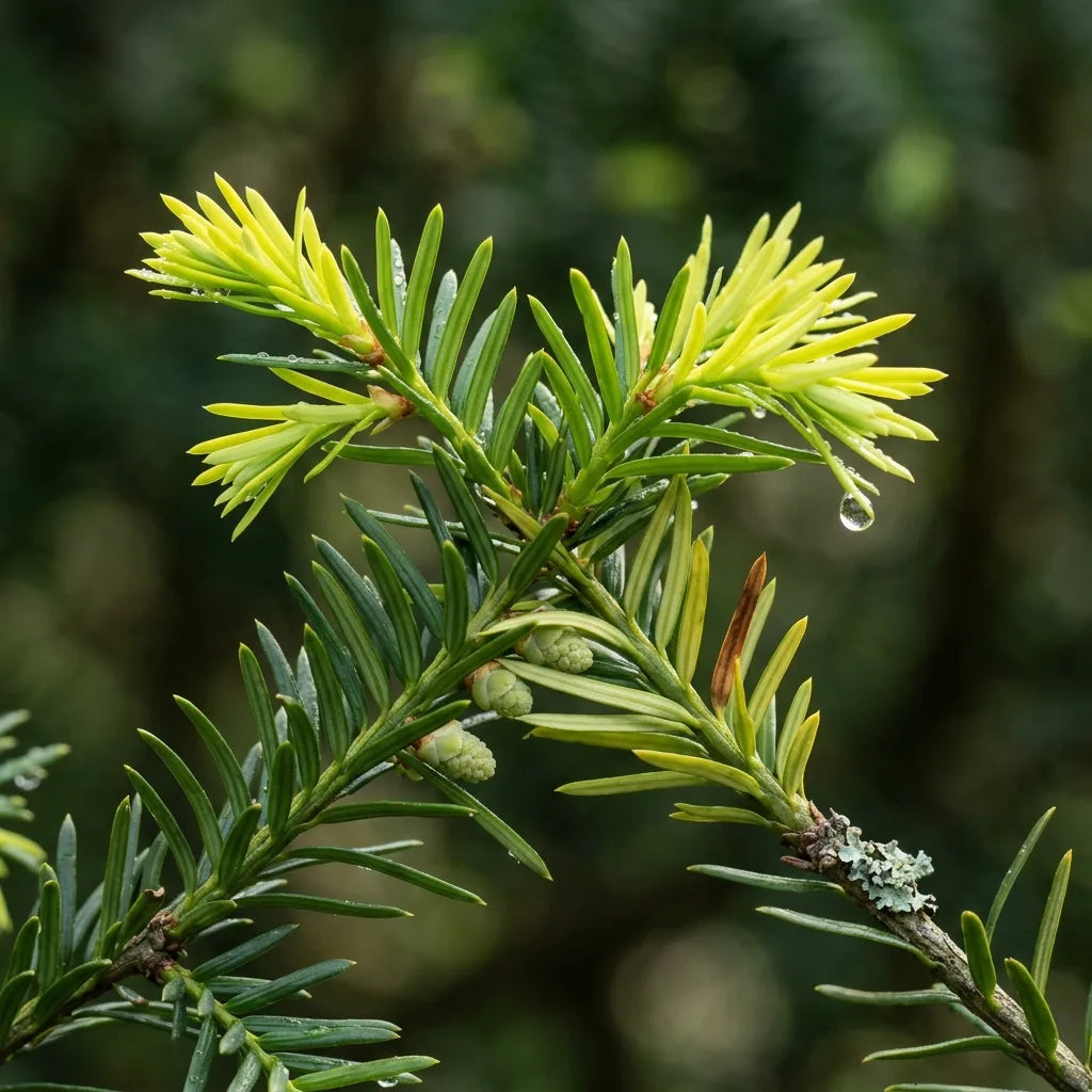 Jeunes pousses printanières d'if commun (Taxus baccata) — SemiSauvage
