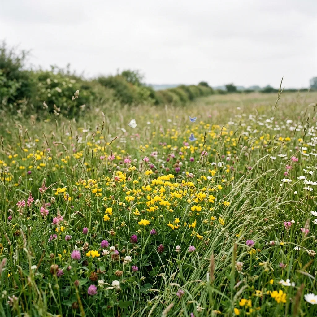 Lotier corniculé abondant dans une prairie de fauche fleurie — SemiSauvage