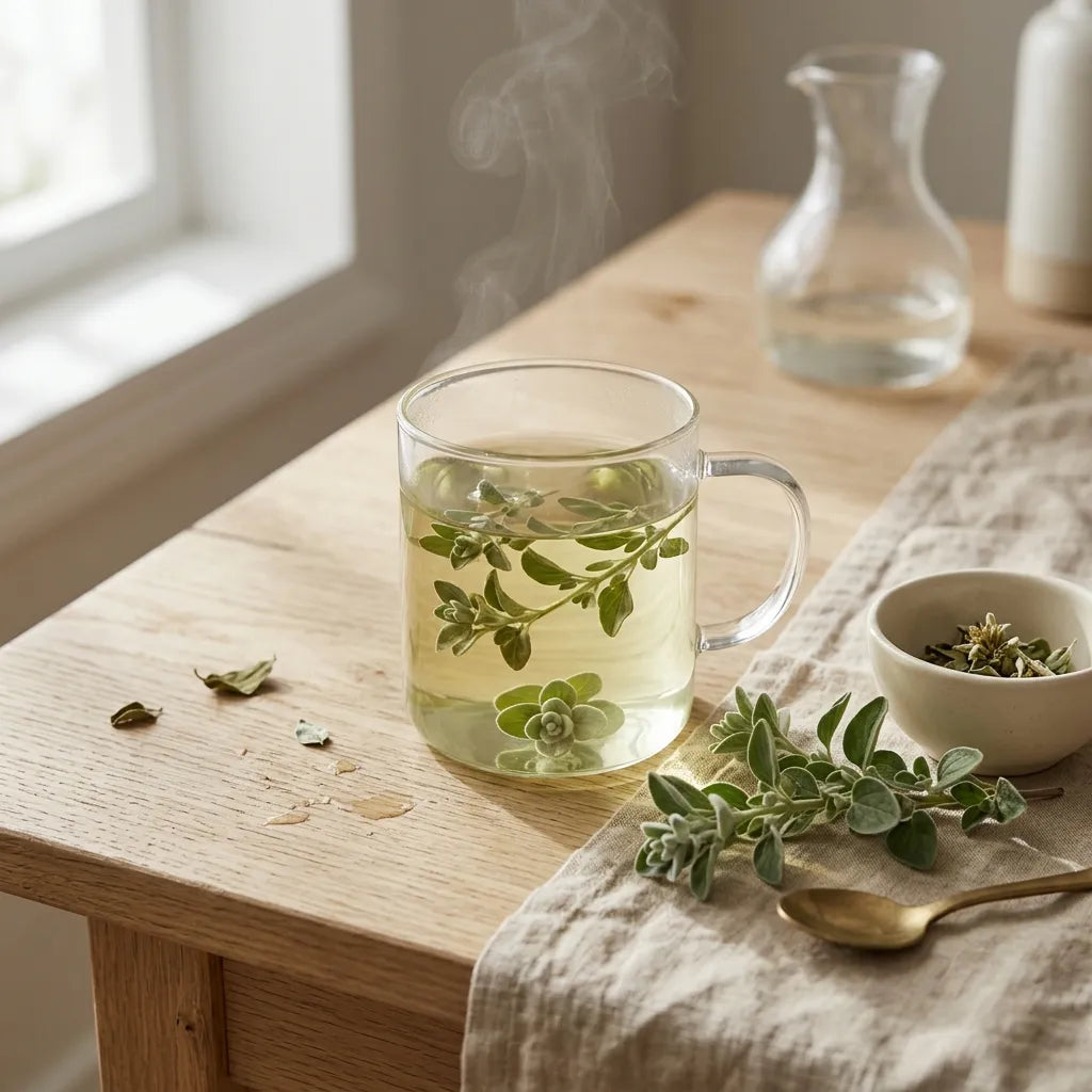 Infusion de marjolaine officinale, usage médicinal traditionnel en herboristerie — SemiSauvage