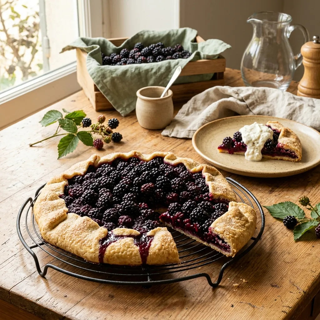 Tarte rustique débordante de mûres noires — SemiSauvage