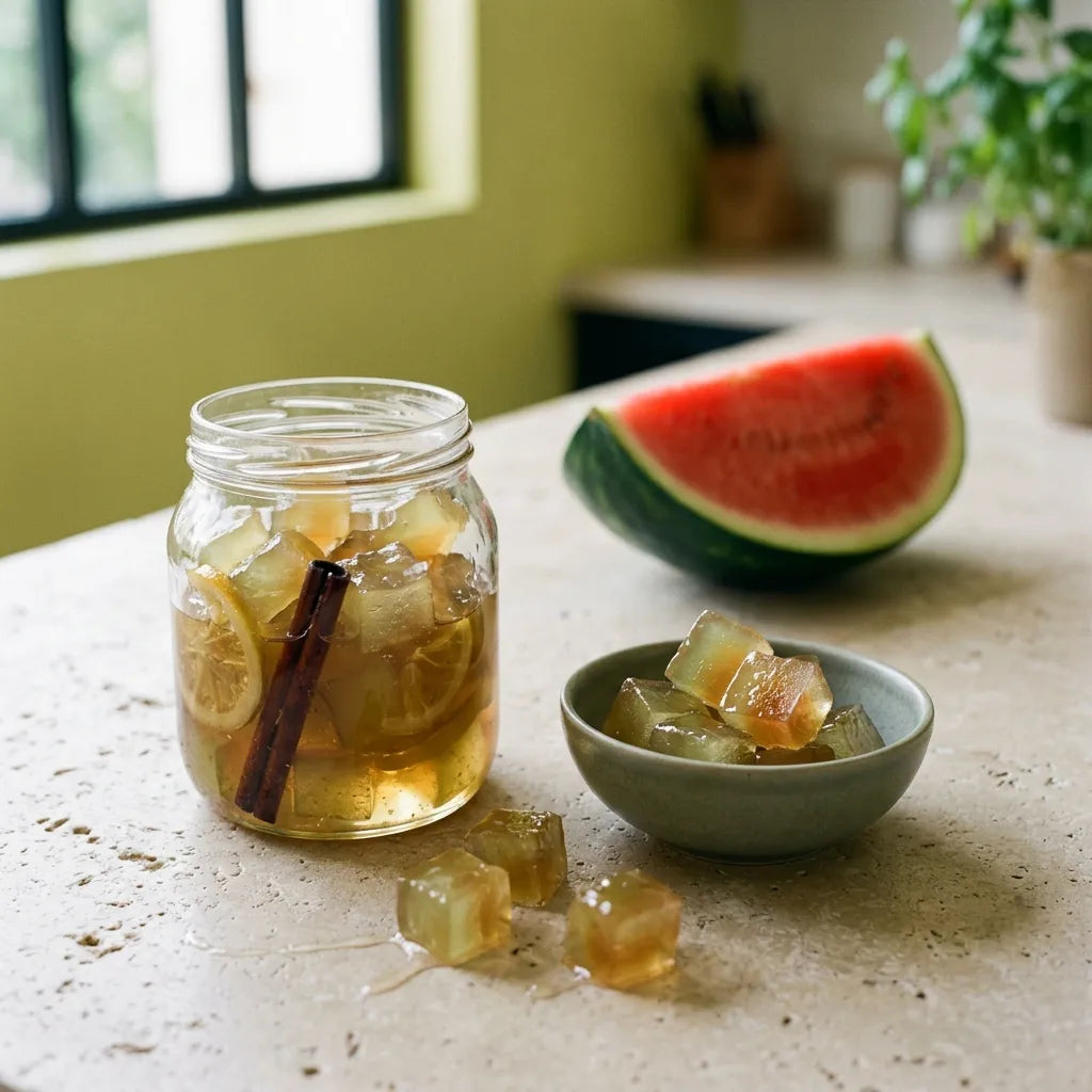 Écorce de pastèque confite en bocal, recette anti-gaspillage — SemiSauvage