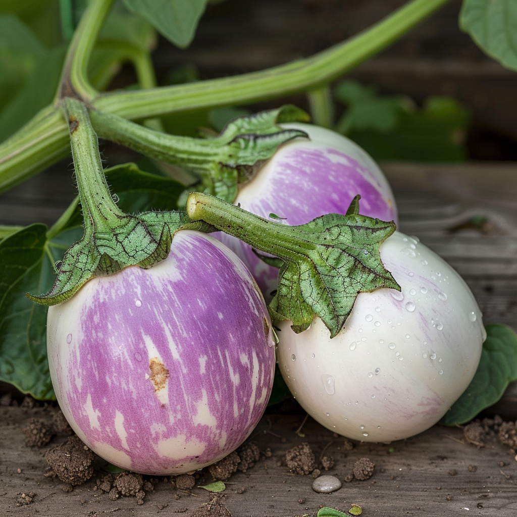 60 Rontonda di Bianca Eggplant Seeds