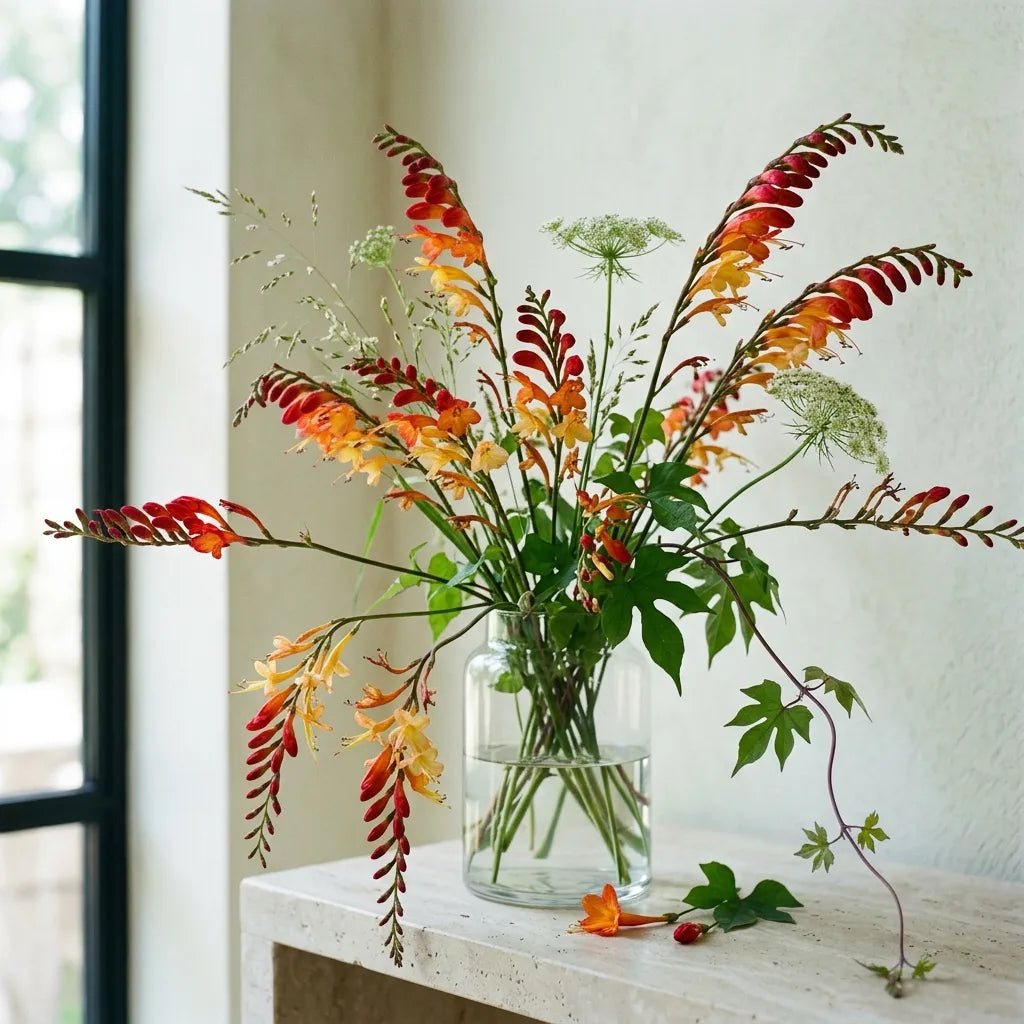 Bouquet d'été original composé de tiges fleuries de plume d'Indien — SemiSauvage