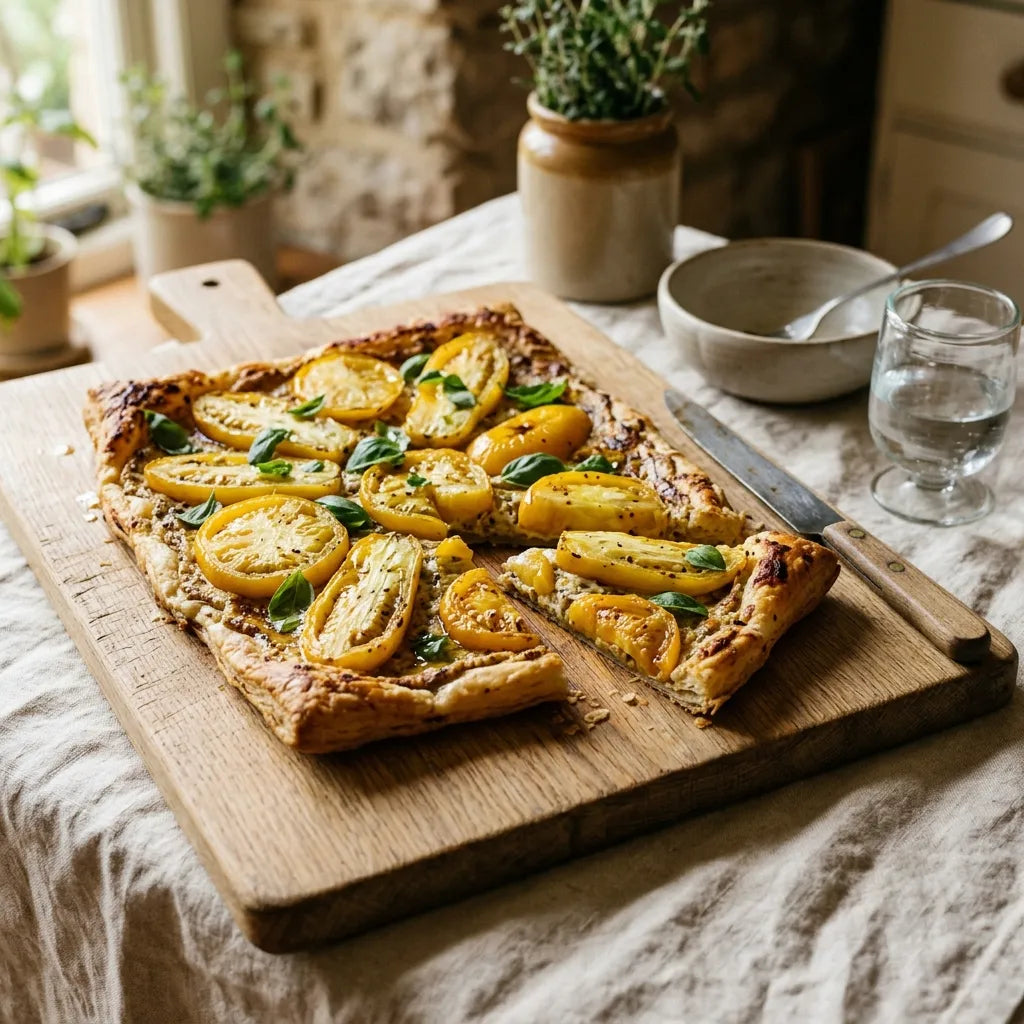 Tarte fine aux tomates Banana Legs jaunes — SemiSauvage